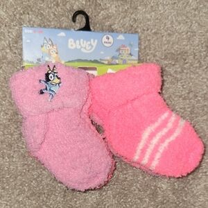 bluey fuzzy socks 4 pairs